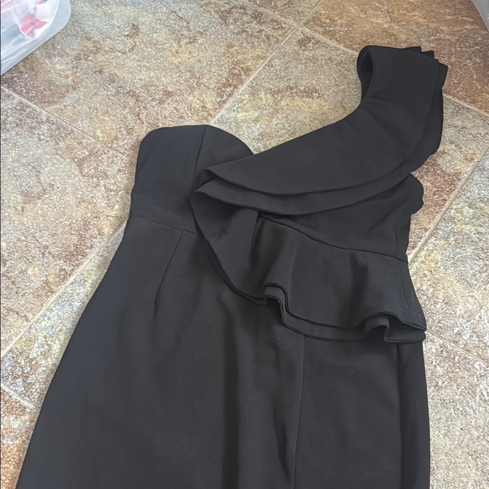 Hello Molly Chic Black One-Shoulder Dress